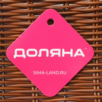 Корзинка для подачи Доляна &laquo;Огайо&raquo;, 25&times;25&times;8 см, квадратная, цвет коричневый