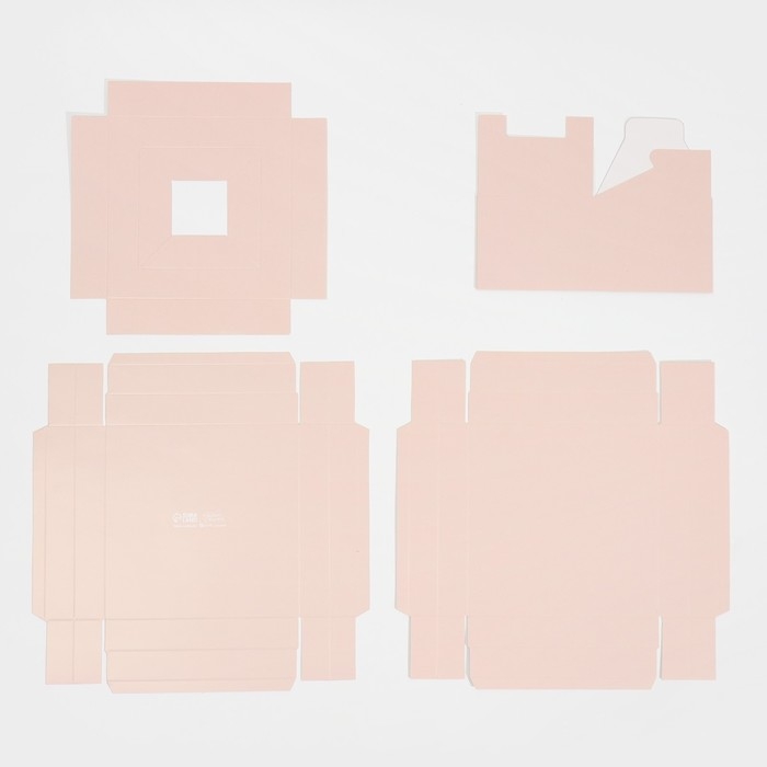 Коробка подарочная для цветов с вазой и PVC окнами складная, упаковка, &laquo;Бежевая&raquo;, 16 х 23 х 16 см