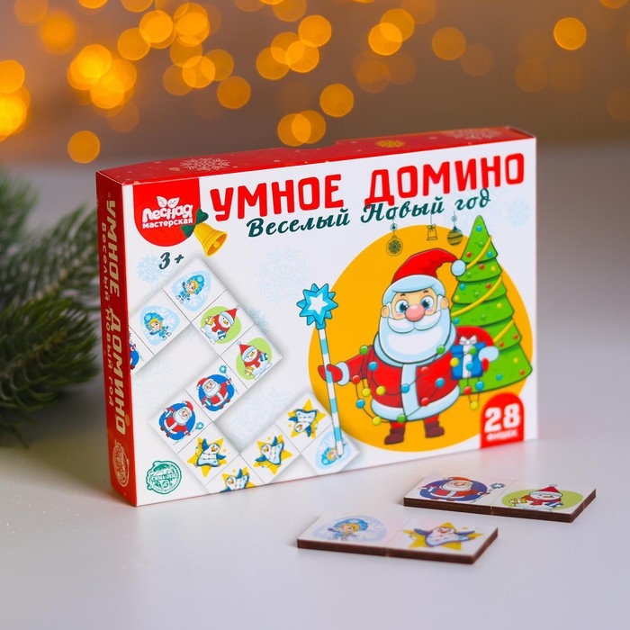 Домино деревянное на новый год &laquo;Новый год! Весёлый Новый год&raquo;