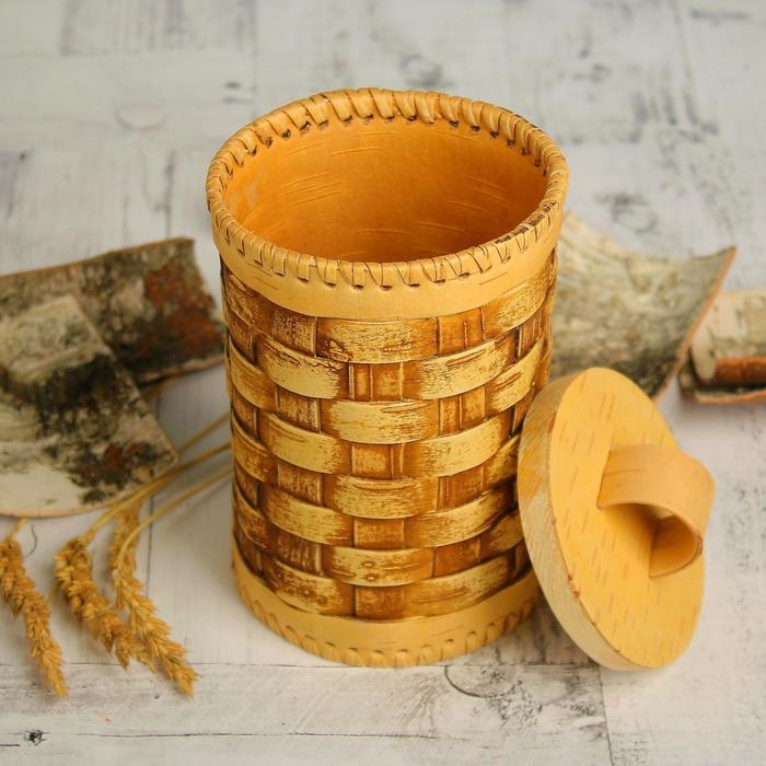 Туес плетёный, 10,5х16 см см Туес плетёный, 10,5х16 см см