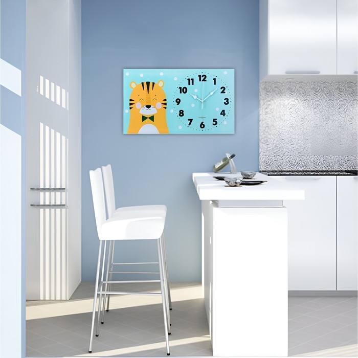 Часы-картина настенные Часы-картина настенные "Тигр", бесшумные, 35 х 60 см, АА