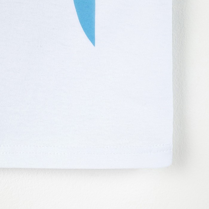 Футболка детская MINAKU Colors, цвет белый/голубой, рост 104 Футболка детская MINAKU Colors, цвет белый/голубой, рост 104