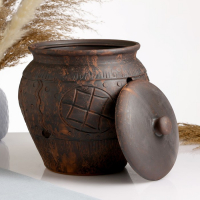 Банка для хранения чеснока 4 л молочение Банка для хранения чеснока 4 л молочение