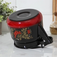 Чайник эмалированный &laquo;Рябина&raquo;, 2,3 л, цвет чёрный