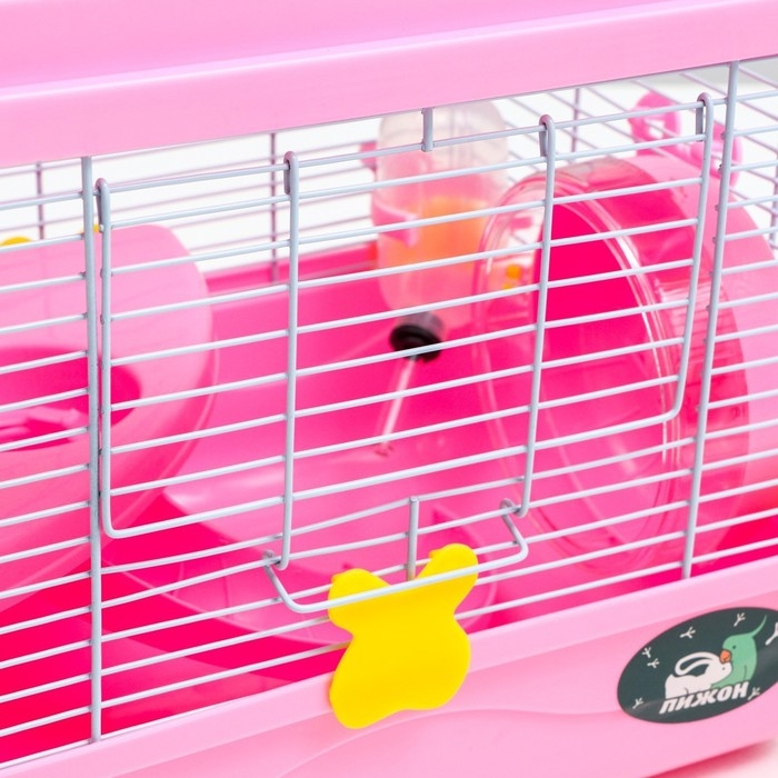 Клетка для грызунов "Пижон", 31 х 24 х 30 см, розовая