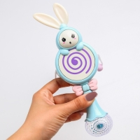 Погремушка музыкальная &laquo;Зайка барабан&raquo;, эластичные ушки, цвет МИКС, Крошка Я