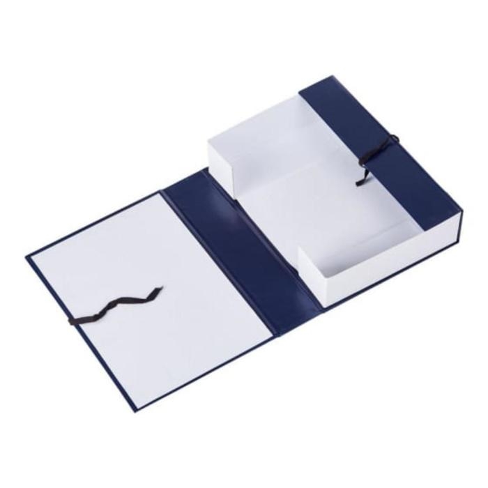 Короб архивный с завязками А4, корешок 80 мм Calligrata, бумвинил, синий, до 700 листов Короб архивный с завязками А4, корешок 80 мм Calligrata, бумвинил, синий, до 700 листов