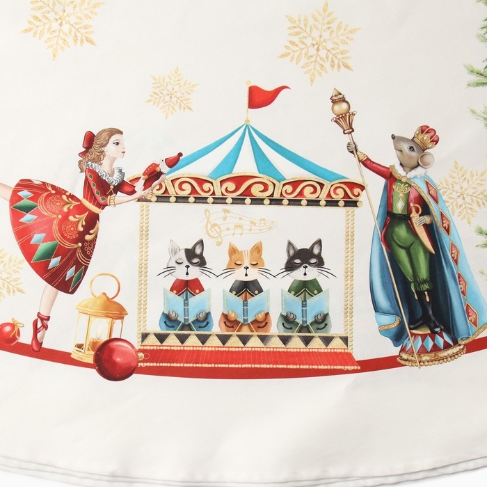 Скатерть Этель &laquo;Щелкунчик&raquo;, d=150 см, 100% хл, саржа 190 г/м2