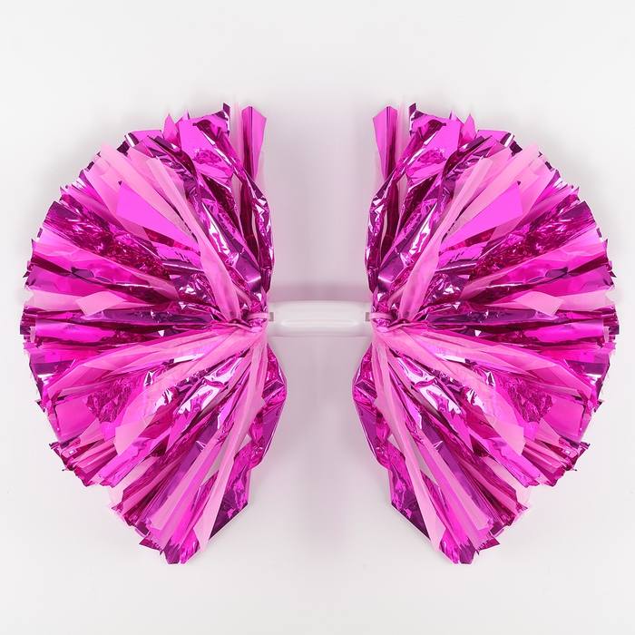 Помпон 1шт, цвет фуксия+ розовый Помпон 1шт, цвет фуксия+ розовый