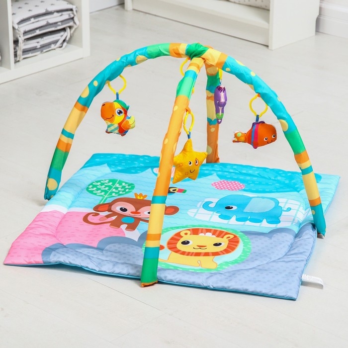 Развивающий коврик с дугами &laquo;Друзья Африки&raquo;, квадратный, 76х76х0,5 см