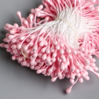 Тычинки для цветов "Капельки глянец светло-розовые" набор 300 шт длина 6 см Тычинки для цветов "Капельки глянец светло-розовые" набор 300 шт длина 6 см