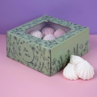 Коробка самосборная, с окном, "Для тебя" 19 х 19 х 9 см