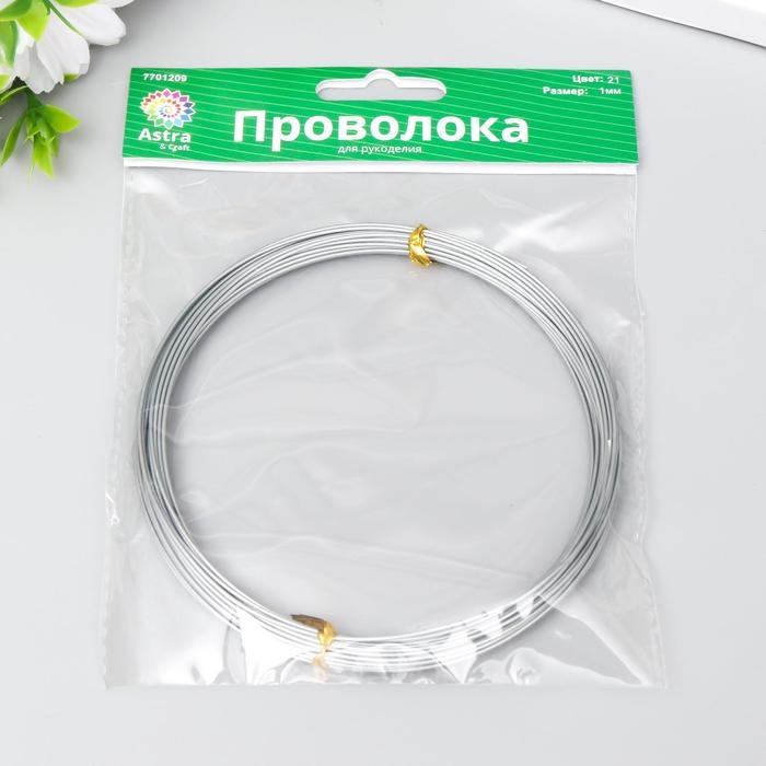 Проволока для рукоделия Проволока для рукоделия "Астра" 1 мм, 10 м, тёмное серебро