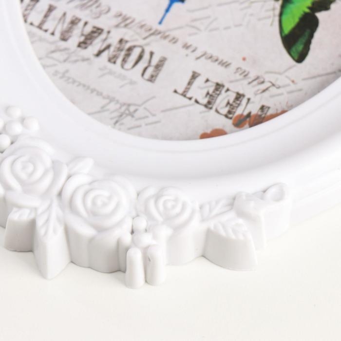 Фоторамка пластик 13х18 см Фоторамка пластик 13х18 см "Нежность роз" белая 16,5х24 см