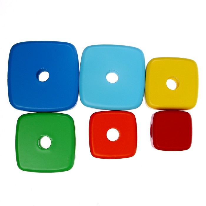 Пирамидка деревянная маленькая &laquo;Квадрат&raquo;