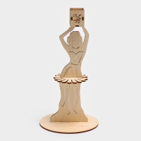 Салфетница деревянная &laquo;Вечерний наряд&raquo;, с подставкой под зубочистки, 25&times;13&times;13 см