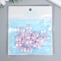 Бусины для творчества пластик "Цветочек жемчужный" набор 40 шт сиреневый 1,5х1,5 см Бусины для творчества пластик "Цветочек жемчужный" набор 40 шт сиреневый 1,5х1,5 см