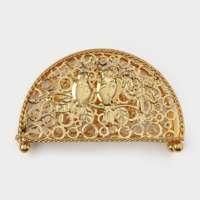 Салфетница декоративная &laquo;Птицы&raquo;, 15&times;4&times;8,5 см, цвет золотой