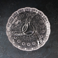 Менажница стеклянная круглая &laquo;Северная звезда&raquo;, 3 секции, d=20 см