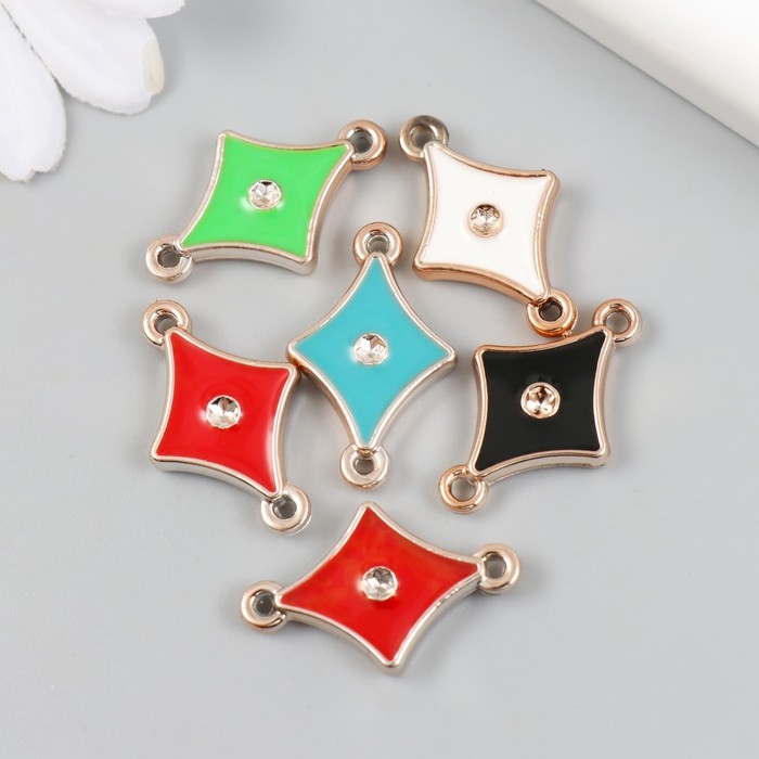 Коннектор для творчества пластик под металл Коннектор для творчества пластик под металл "Ромб" набор 6 шт 0,4х17х2,7 см