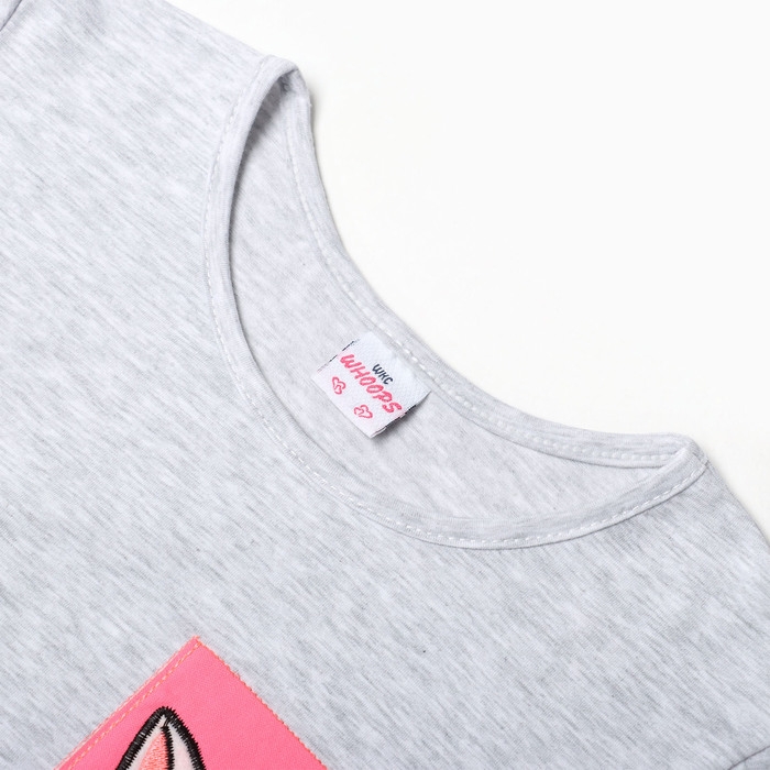 Лонгслив для девочки, цвет серый, рост 140 см Лонгслив для девочки, цвет серый, рост 140 см