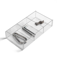 Подставка для презентации, 3 ячейки, 20,3&times;10,2&times;3,8 см, оргстекло 2 мм, В ЗАЩИТНОЙ ПЛЁНКЕ