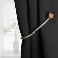 Подхват для штор «Камушки», d = 3 × 46 см, цвет горчичный/пудровый Подхват для штор «Камушки», d = 3 × 46 см, цвет горчичный/пудровый