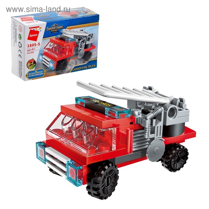 Конструктор Пожарные &laquo;Транспорт&raquo;, 8 видов МИКС