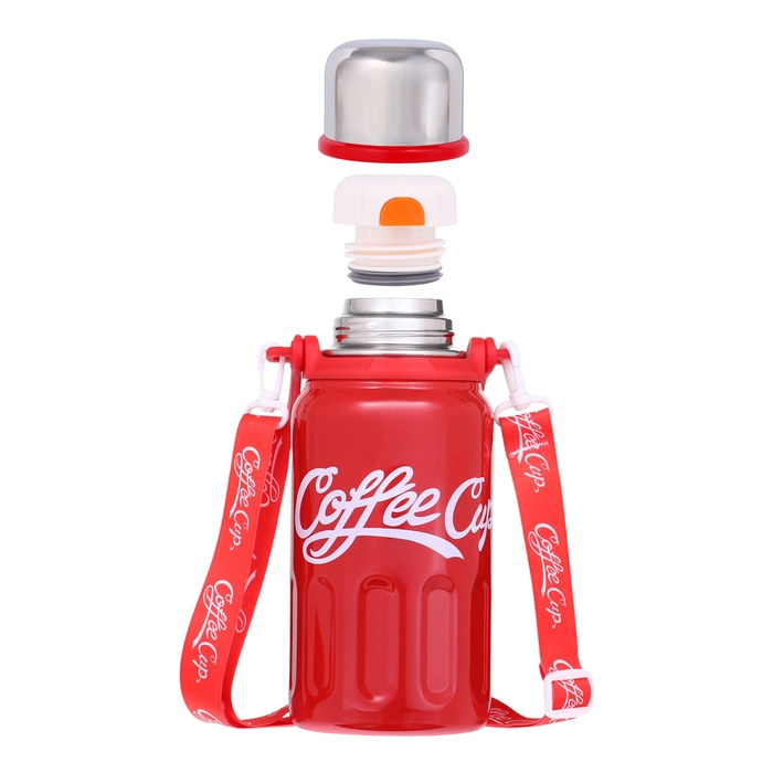 Термос, 1 л, Coffee cup, сохраняет тепло 10 ч, красный