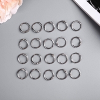 Кольца для творчества (фотоальбомов) "Серебро" внутр. d= 1,5 см внешн. d=2 см н-р 20 шт Кольца для творчества (фотоальбомов) "Серебро" внутр. d= 1,5 см внешн. d=2 см н-р 20 шт