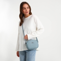 Сумка женская кросс-боди на молнии, цвет серо-синий Сумка женская кросс-боди на молнии, цвет серо-синий