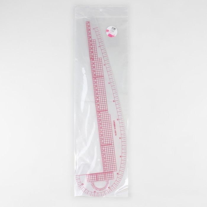 Лекало портновское метрическое &laquo;Бочок&raquo;, премиум, 47 &times; 12,5 см, толщина 1,5 мм, цвет прозрачный