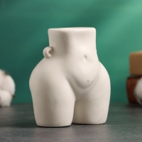 Подсвечник "Марта" белый глянец, 10х6х8см Подсвечник "Марта" белый глянец, 10х6х8см