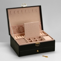 Подставка для украшений &laquo;Шкатулка&raquo; 2 яруса, 17&times;23&times;10 см, цвет чёрный