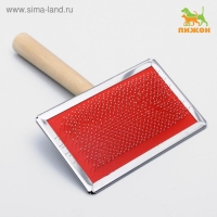 Пуходерка Wood большая широкая с каплями, 12 х 19 см, длинная деревянная ручка Пуходерка Wood большая широкая с каплями, 12 х 19 см, длинная деревянная ручка