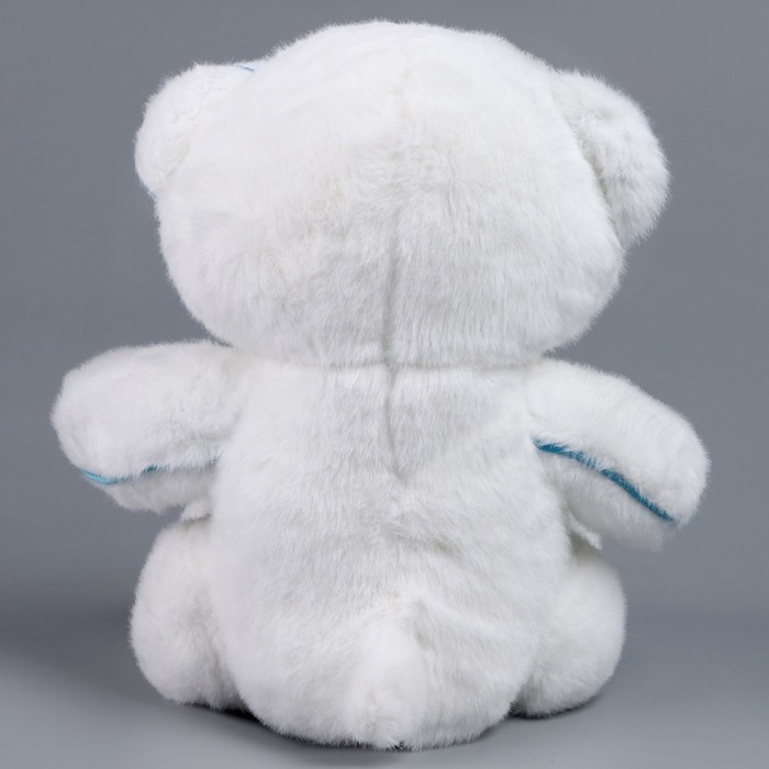 Мягкая игрушка «Мишка с жемчугом», с бантиком, 25 см, цвет голубой Мягкая игрушка «Мишка с жемчугом», с бантиком, 25 см, цвет голубой