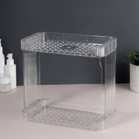 Органайзер для хранения &laquo;CRISTAL&raquo;, 2 секции, 28 &times; 15 &times; 26 см, цвет прозрачный