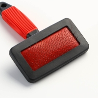 Пуходерка "Риф" без капель с резиновой ручкой, средняя, 10 х 14 см, чёрно-красная Пуходерка "Риф" без капель с резиновой ручкой, средняя, 10 х 14 см, чёрно-красная