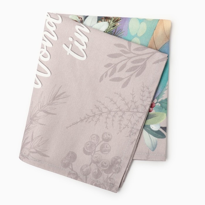 Новый год. Символ года. Змея. Полотенце кухонное: Новый год &laquo;Этель&raquo; Wonderful time 40х70 см, 100% хл, саржа 190 г/м2