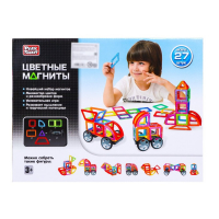 Конструктор магнитный &laquo;Цветные магниты&raquo;, 27 деталей