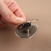 Застёжка для сумки, 4,8 &times; 3,5 см, цвет жемчужный серебряный