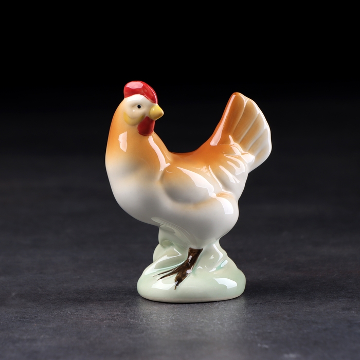 Сувенир &laquo;Курочка&raquo;, 9 х 4 см, ручная работа, фарфор