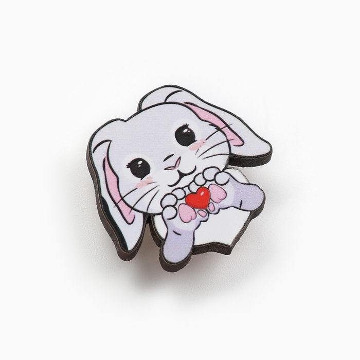 Значок на открытке &laquo;Зайчик&raquo;, 10 х 8 см