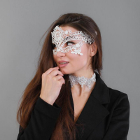 Карнавальный набор «Давай поиграем?», ободок-ушки, чокер, маска Карнавальный набор «Давай поиграем?», ободок-ушки, чокер, маска