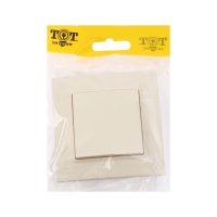 Выключатель проходной TOT Elegant, 10 А, 1 кл., скрытый, бежевый Выключатель проходной TOT Elegant, 10 А, 1 кл., скрытый, бежевый