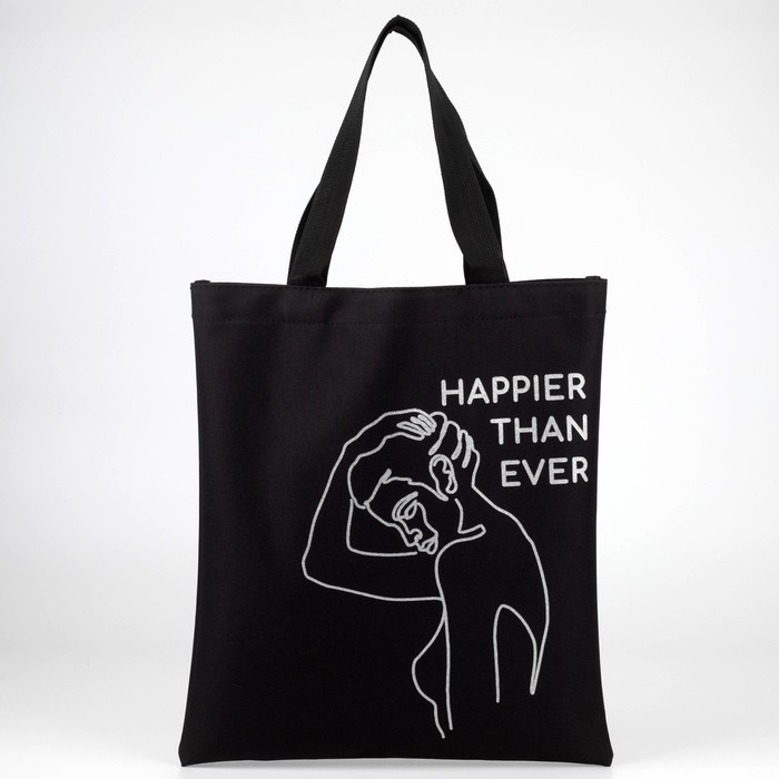 Шопер «Силуэт» блёстки, без молнии, без подклада, цвет чёрный Шопер «Силуэт» блёстки, без молнии, без подклада, цвет чёрный