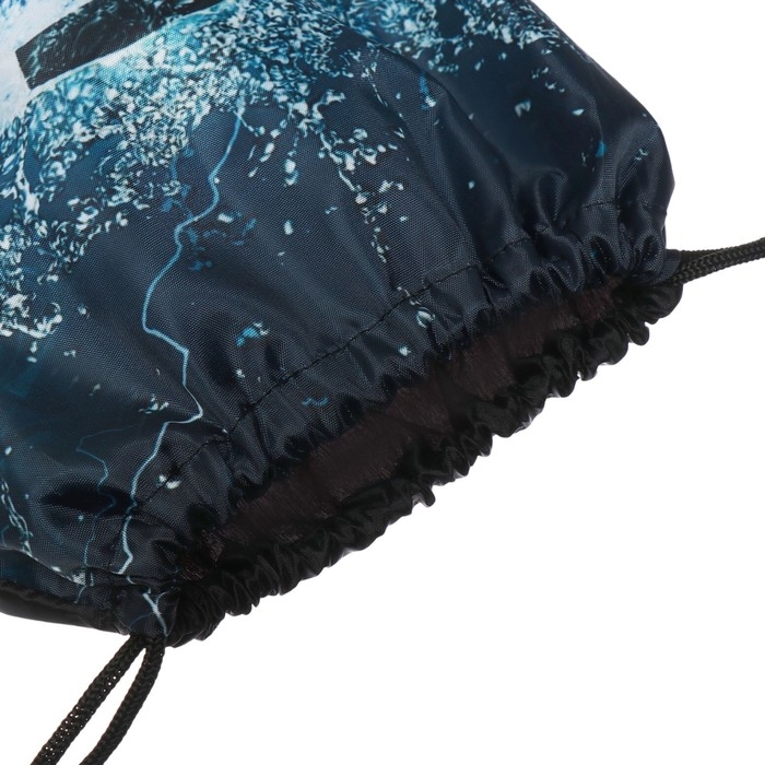 Мешок для обуви 420 х 340 мм, Calligrata МСО-5С, (мягкий полиэстер, плотность 210D), "Мяч в огне"