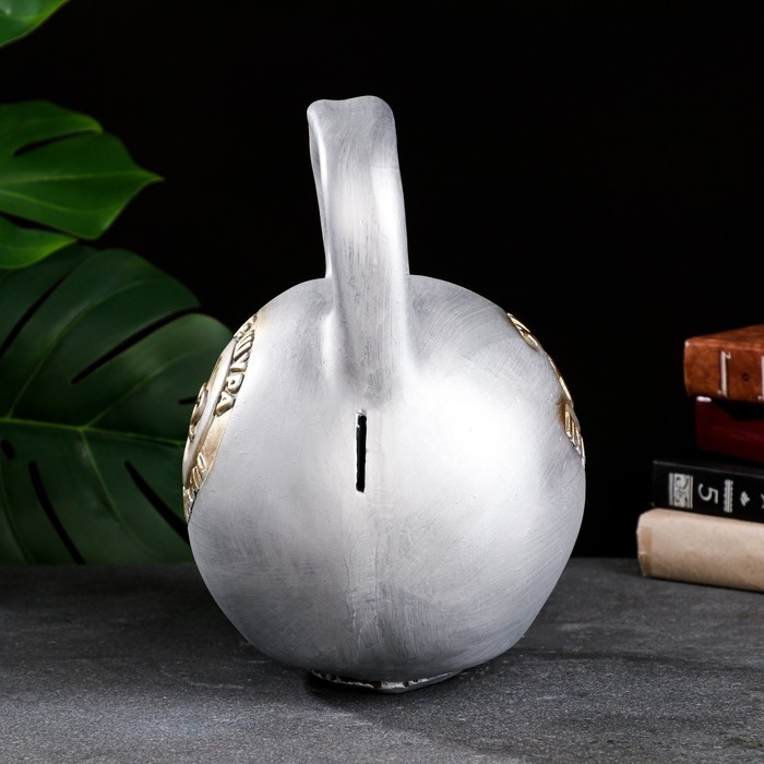 Копилка Копилка "Гиря" серый, 19х19х29см МИКС