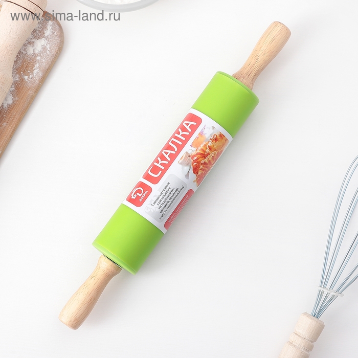 Скалка Доляна «Валенсия», 30×4 см, рабочая часть 17,5 см, цвет МИКС Скалка Доляна «Валенсия», 30×4 см, рабочая часть 17,5 см, цвет МИКС