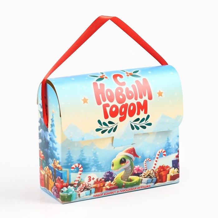 Сладкий детский новогодний подарок &laquo;С новым годом&raquo;, конфеты + мягкая игрушка, 250 г